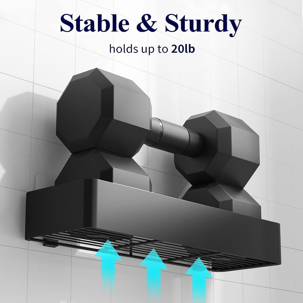 Shower Caddy - 2 Pack Rustproof Shower Organizer, Drill-Free & Quick-Dry Shower
