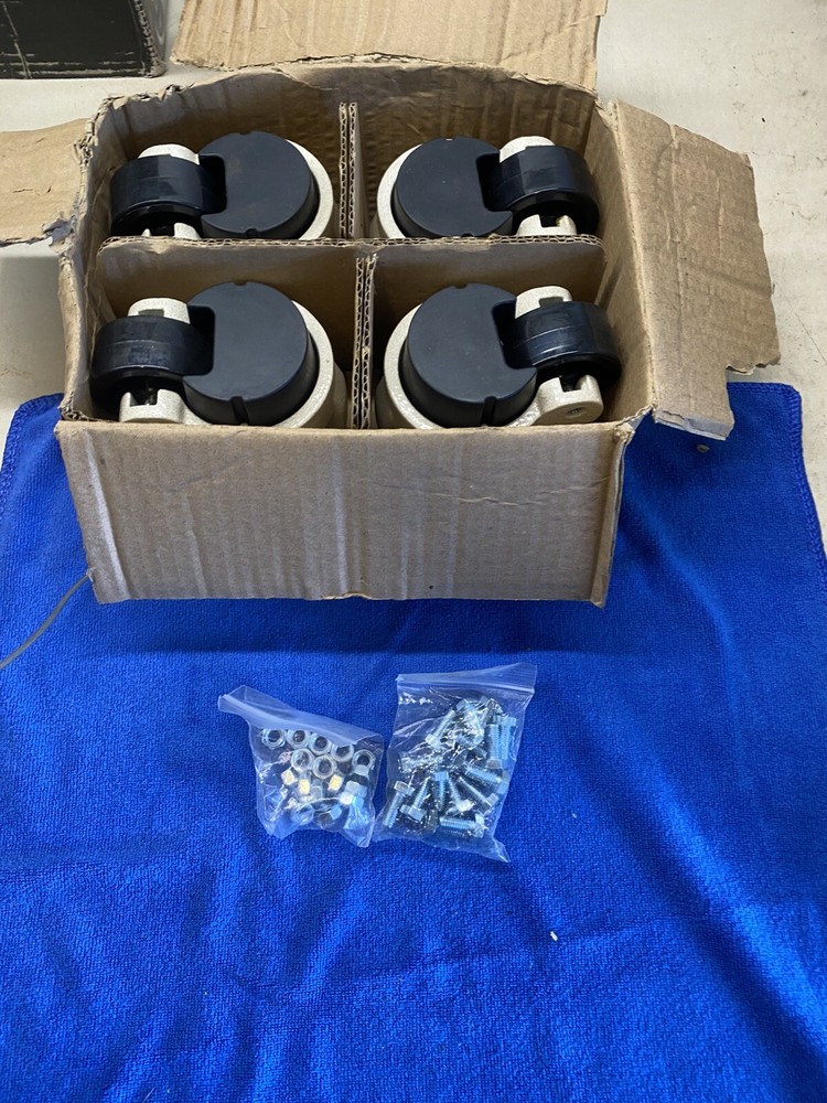 CasterHQ - Retractable Leveling Machine Casters - 4 Pack - 2,400 lbs Per Set