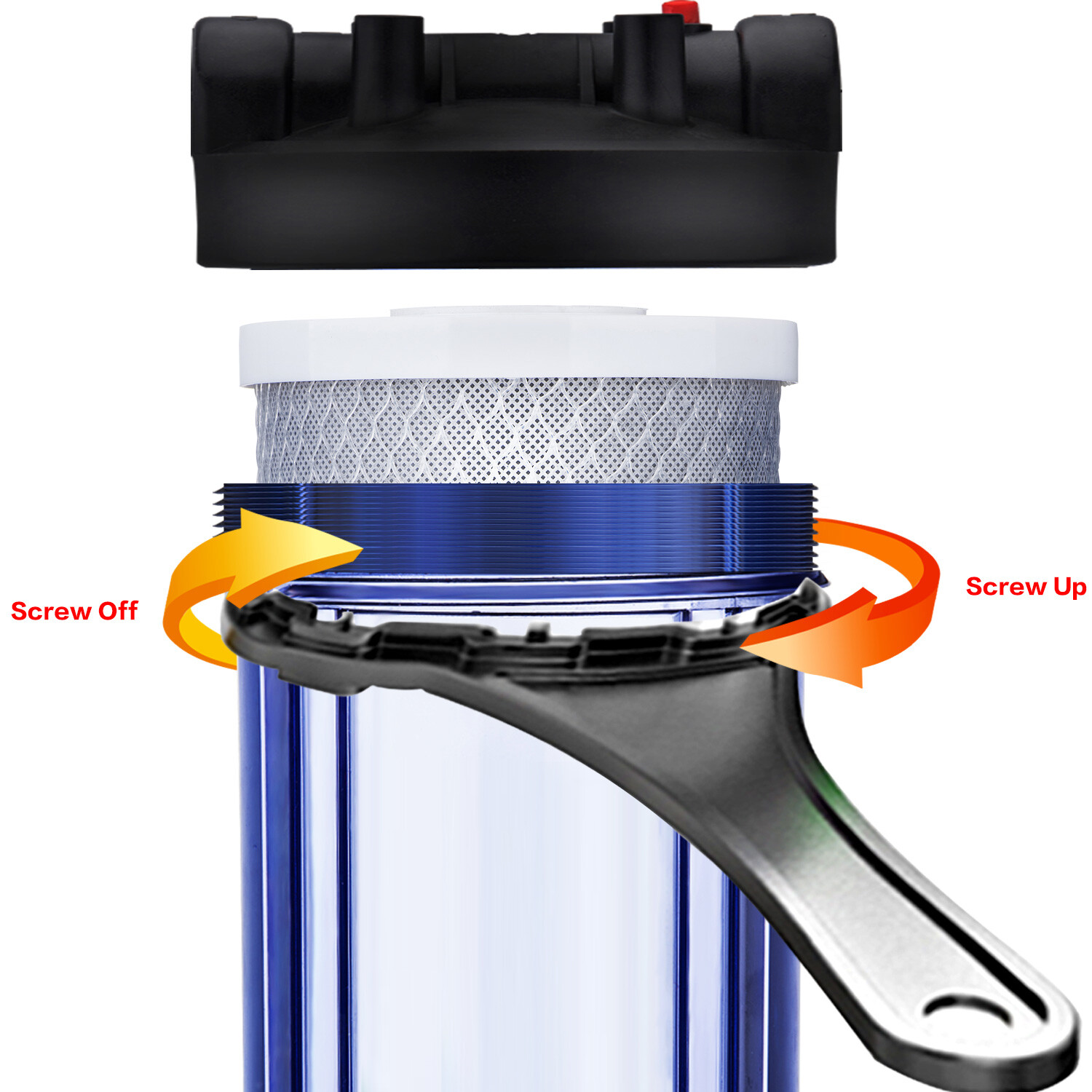 Geekpure 4 Pack Carbon Block Replacement Water Filter 4.5" x 10" - 5 Mic