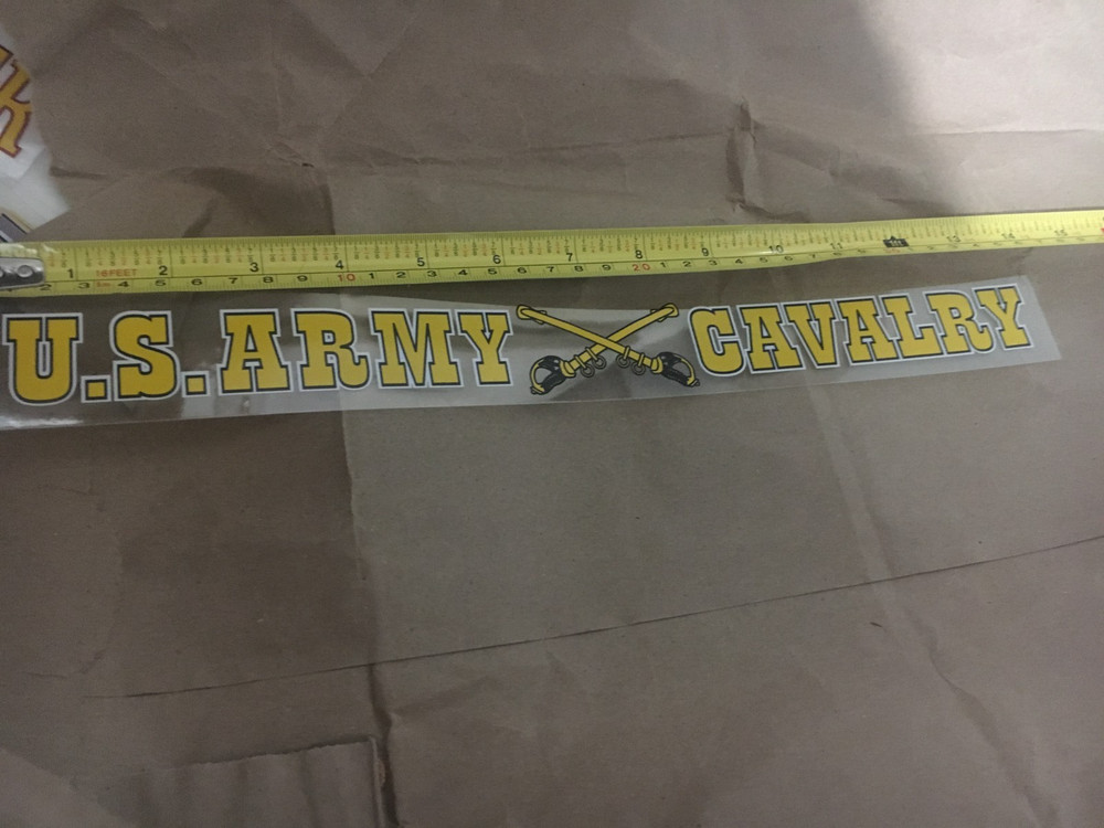 US Army CAVALRY Window Decal (Applied outside)