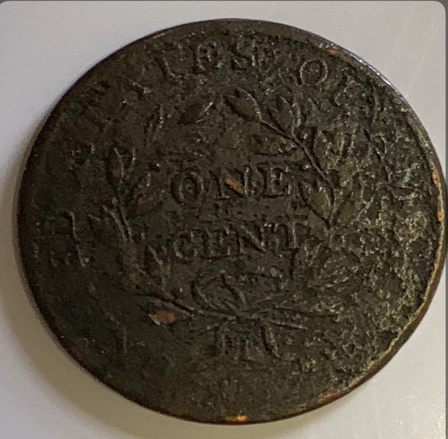1798 Draped Bust Large CentVF Details Read description Enviro Damage See pics