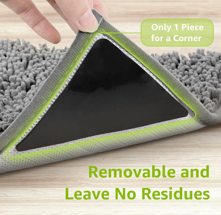 Rabenda 12 Pcs Grippers for Rugs, Non Slip Rug Pads for Hardwood Floors - NEW