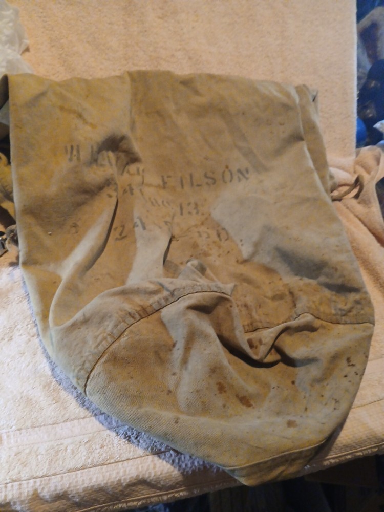 ORIGINAL WWII US ARMY AIR FORCE AAF AIR CORP  CARRY BAG NAMED OLD ANTIQUE USA