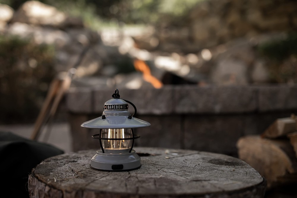 Barebones Edison Mini Lantern - Vintage Adjustable Camping Lantern, USB LED