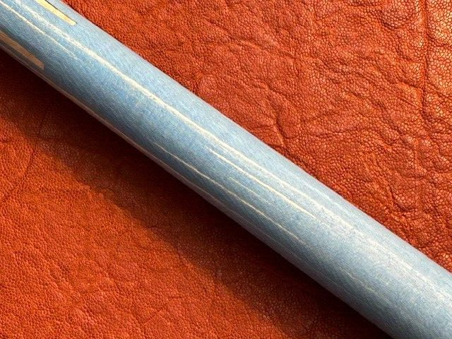 TNT Over Sized Full Splice Pool Cue Blank Stabilized Dyed Blue Maple into Maple