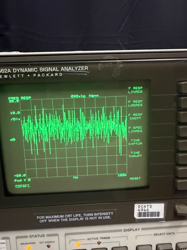 HP 3562A Dynamic Signal Analyzer Powers On Loud Fan See Notes