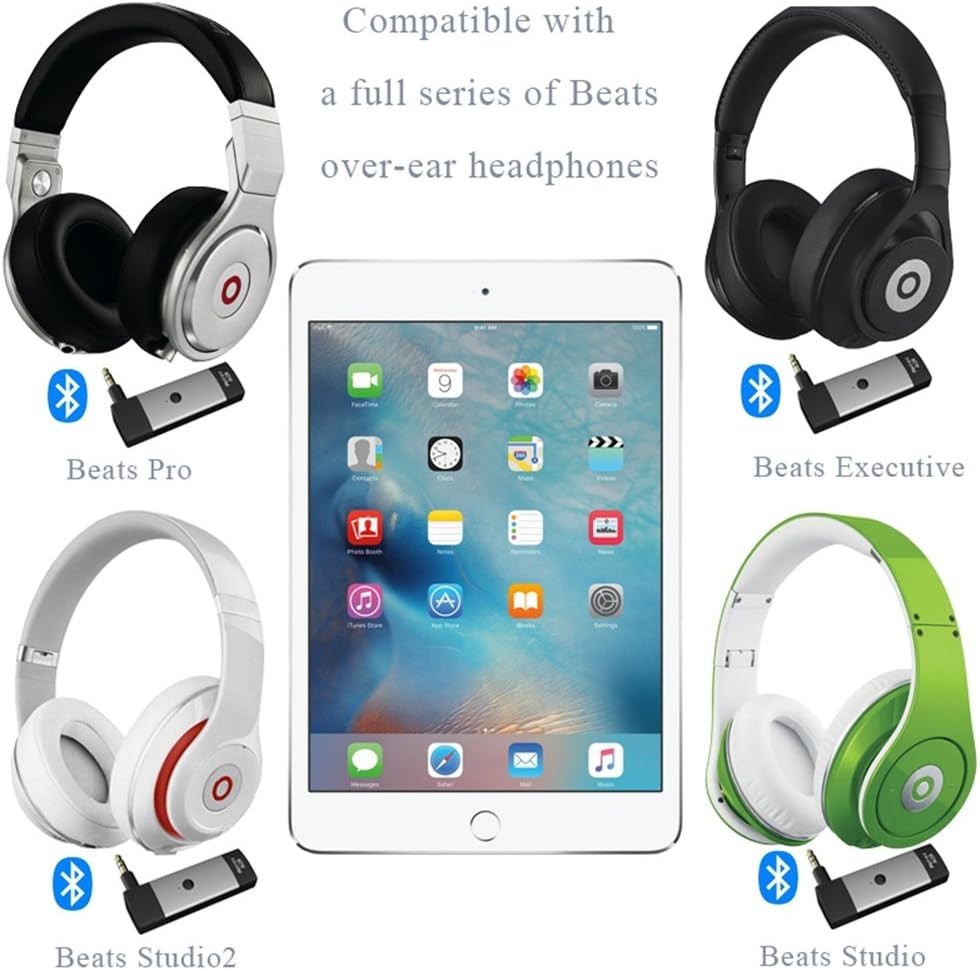 Bluetooth 5.3 Receiver for Beats Studio, Solo, Pro & More - 10h Play