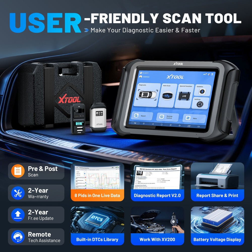 XTOOL X100MAX2 Full Set J2534 OEM Programming Diagnostic Scanner All Key Lost