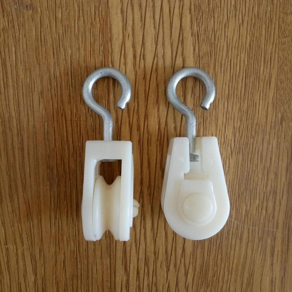 10Pcs White Mini Plastic Pulley Wheel, Lightweight Nylon Small Wire...