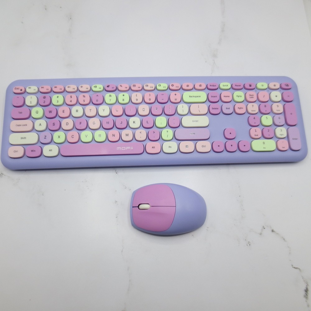 MOFII Wireless Purple Keyboard and Mouse Combo