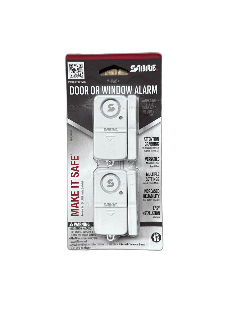 SABRE Wireless Home Security Door or Window Alarm, 2-Pack