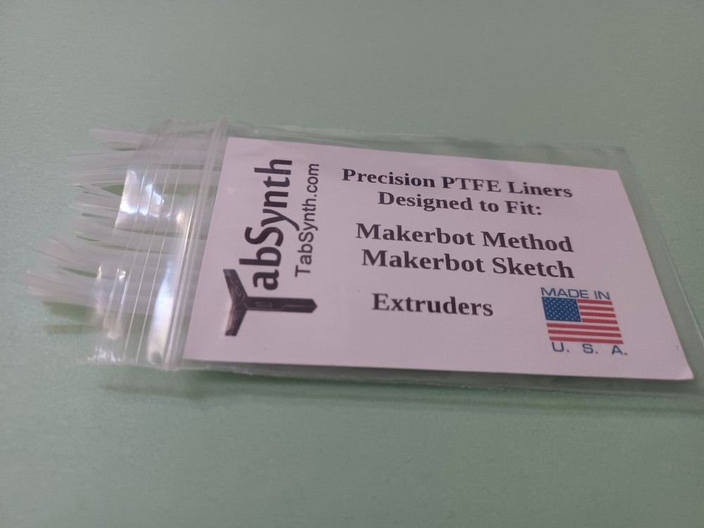 Teflon Guide Tubes or Makerbot Method Extruders (10 Pack)