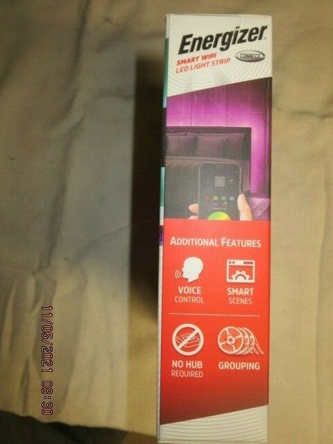 Energizer Smart WiFI LED LIGHT STRIP 6-1/2 FT. Multicolor Dimable LEDLight Strip