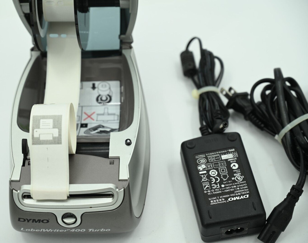Dymo LabelWriter 400 Turbo Compact Thermal Printer w/ Power Cord + USB Cable