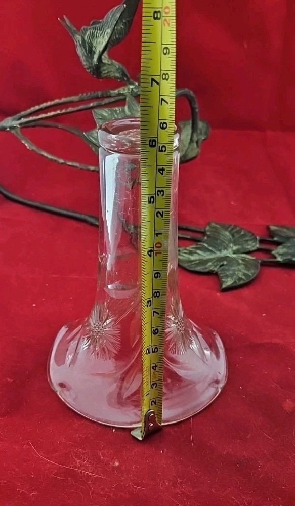 Original Antique Solid Copper Hummingbird Wall Sconce