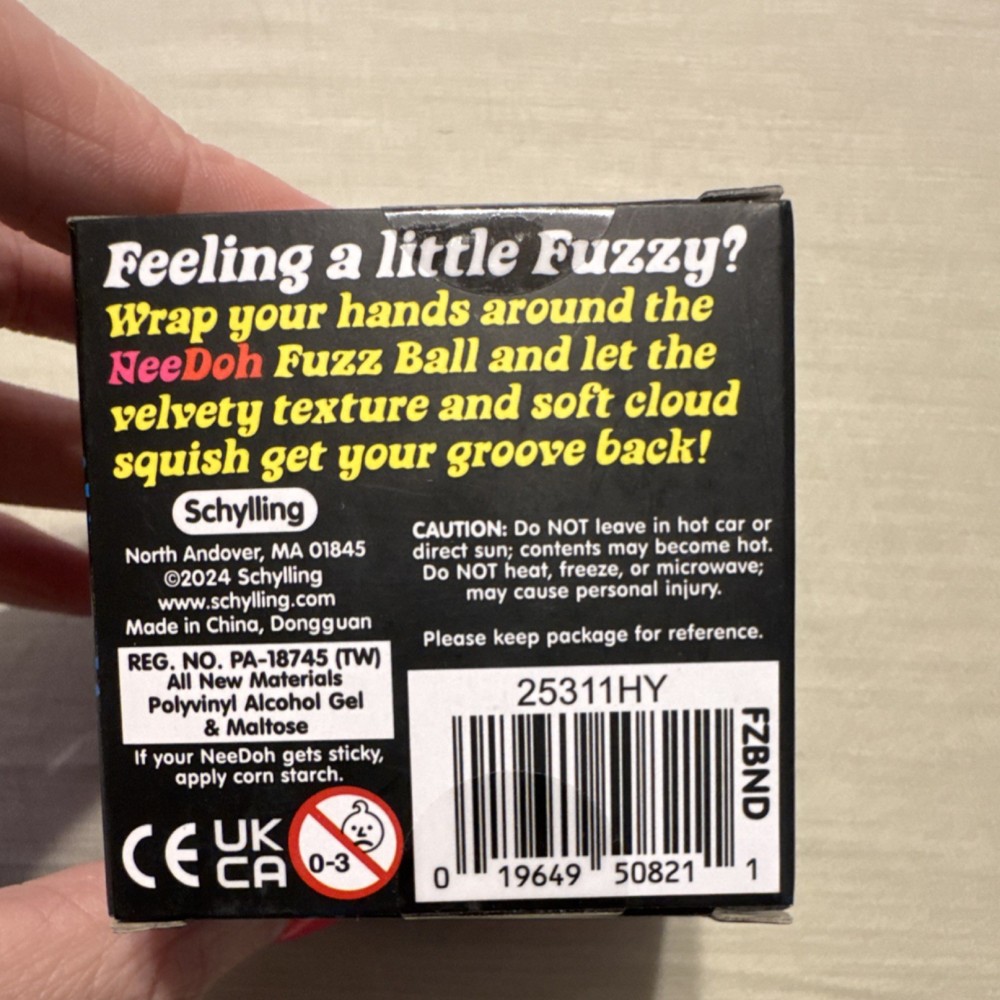 Authentic Schylling NeeDoh Fuzzball Blue