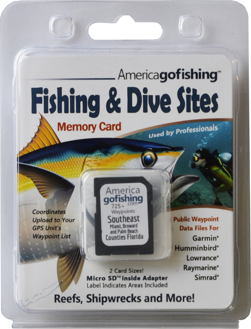 Southeast Florida Fishing & Dive Sites Memory Card