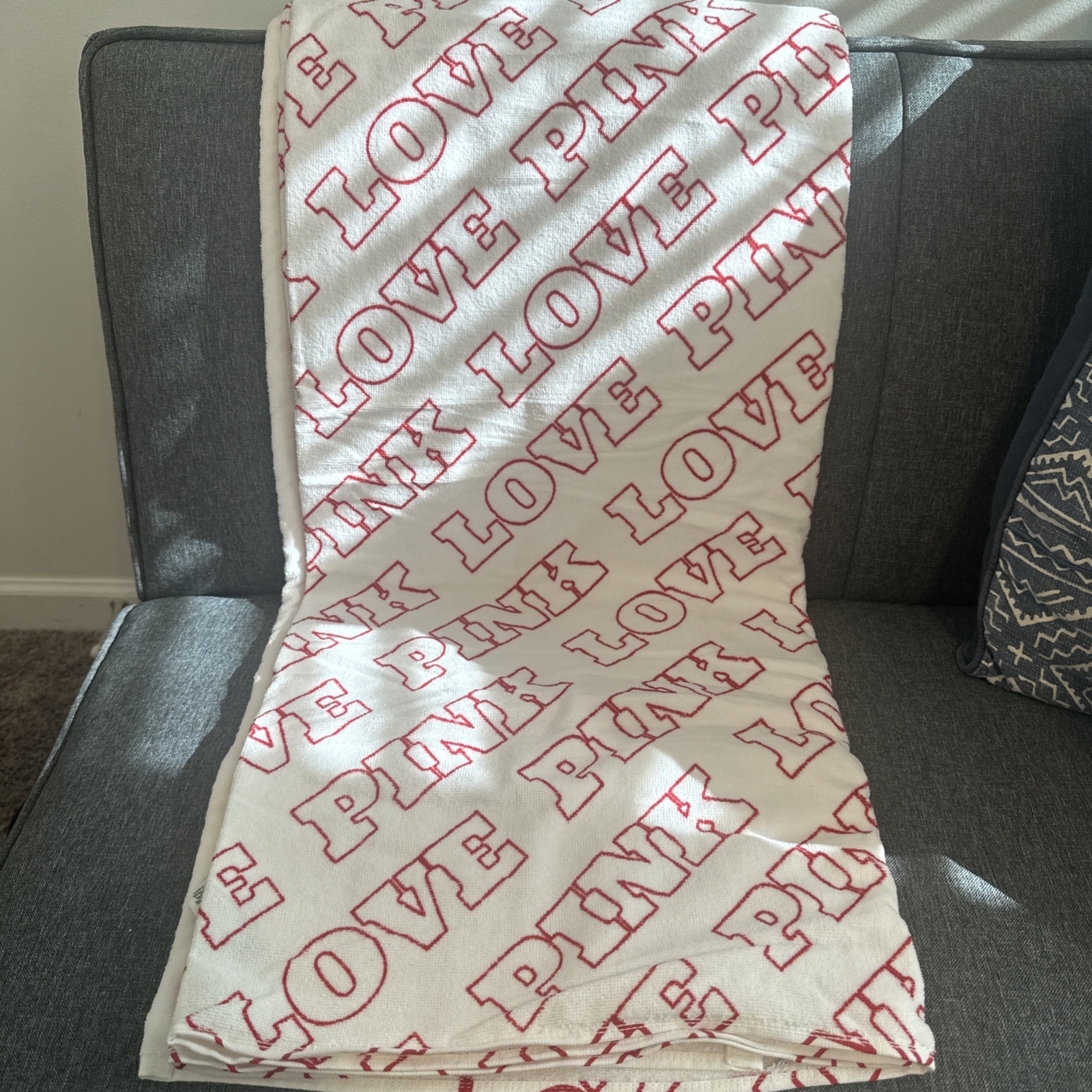 Victoria’s Secret PINK Love Pink Beach Towel - New With Tag