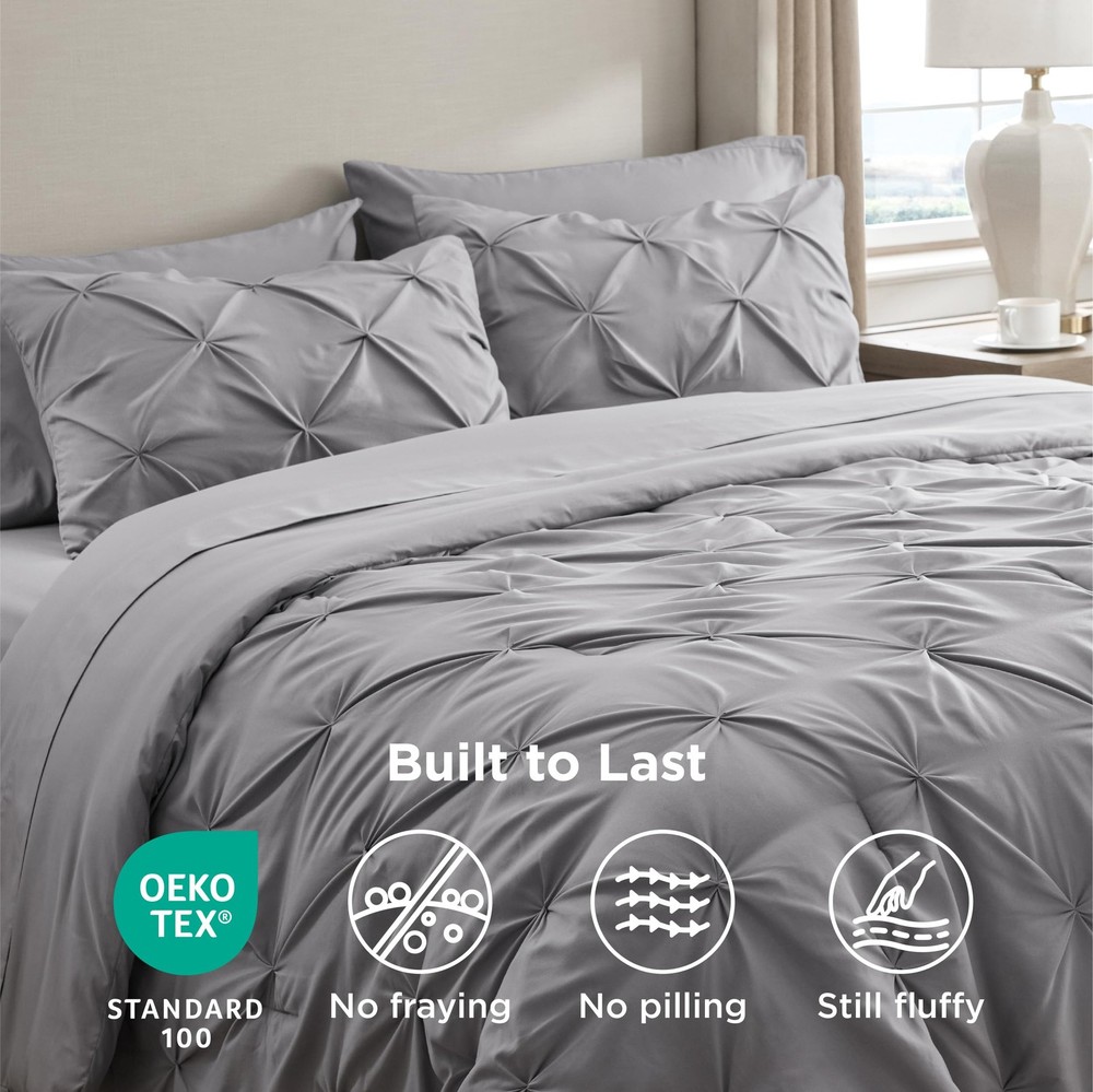 Bedsure Full Comforter Set Grey - Bed in a Bag Size Full, 01 -