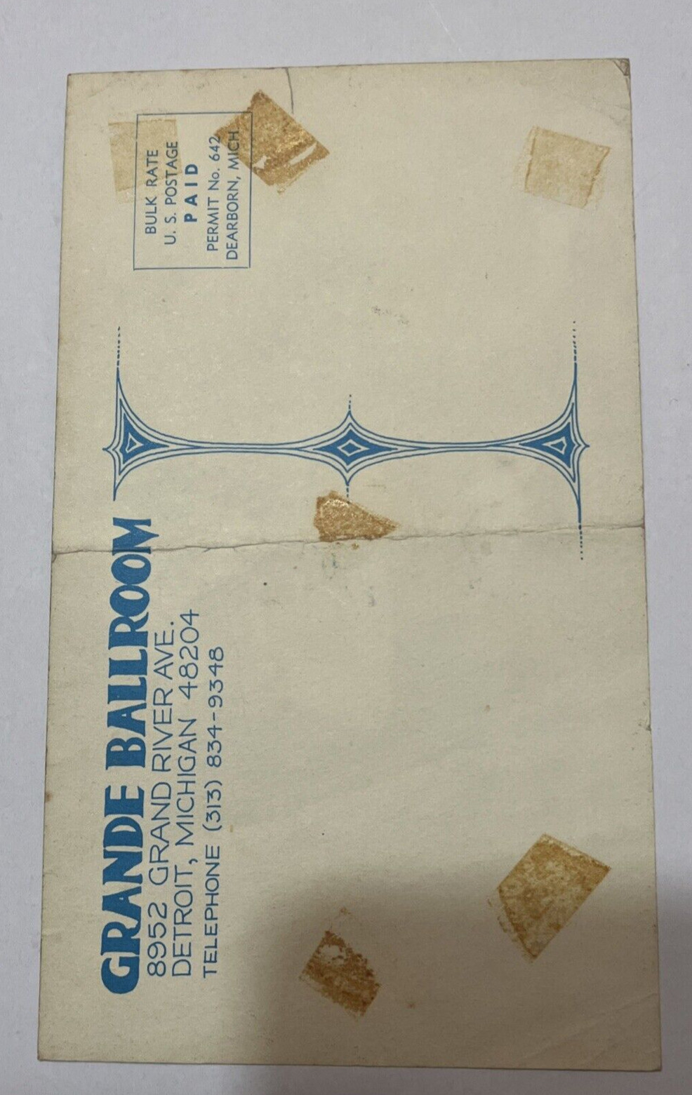 Original Vintage Handbill/Postcard Grande Cobo Arena Doors Arthur Brown & More