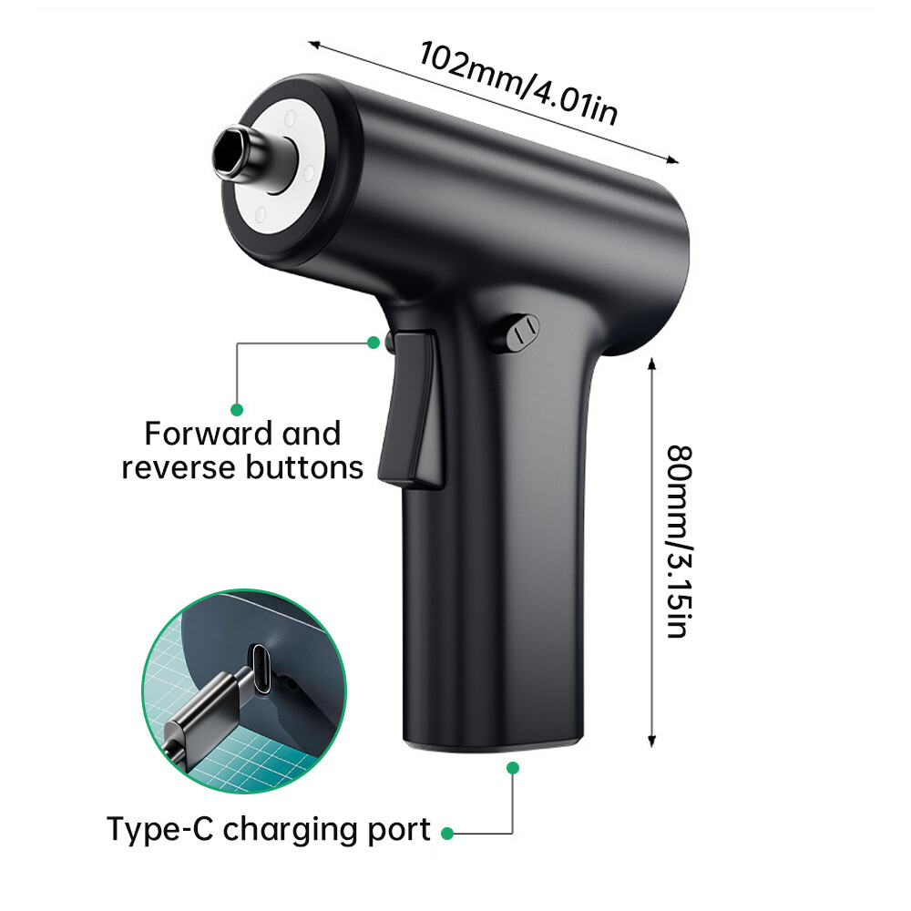 Multifunctional 3.6V Cordless Electric Screwdriver USB Rechargeable High Torque