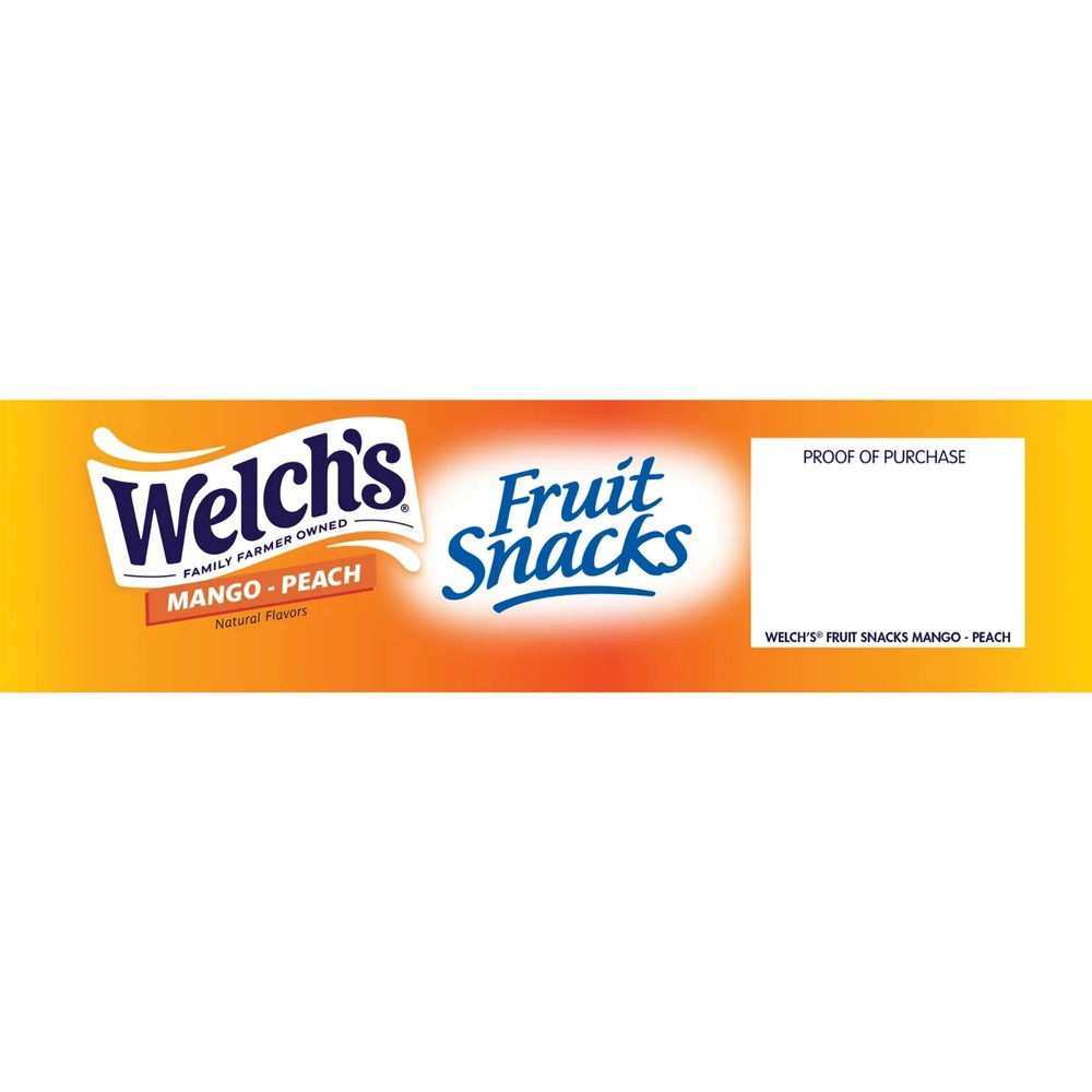 Welch's Fruit Snacks Mango-Peach Soft Fruit Snacks for Stocking Stuffers, .8 oz,