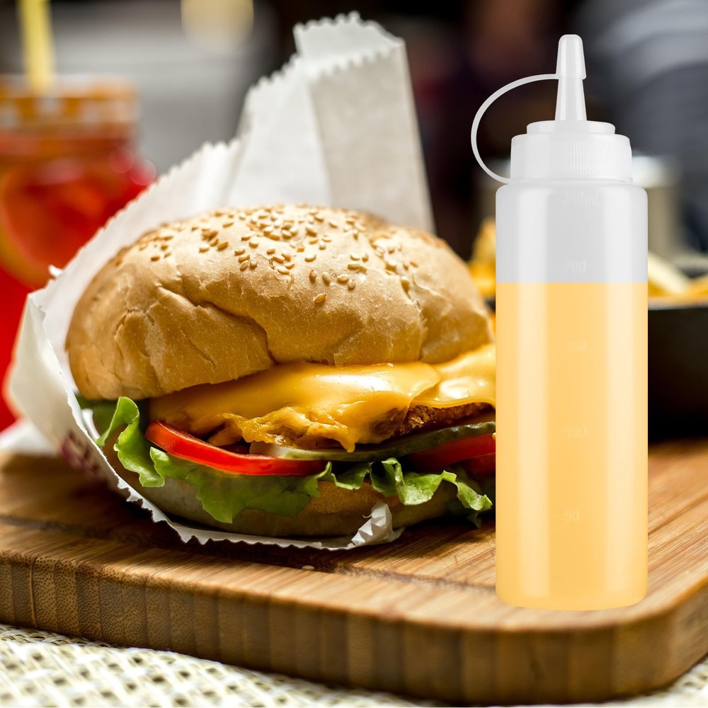 24 Pcs Plastic Condiment Squeeze Bottles Squeeze Leak Proof Multipurpose Squi...