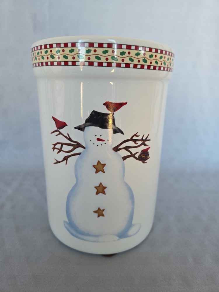 Snowman Utensil Holder by Sakura