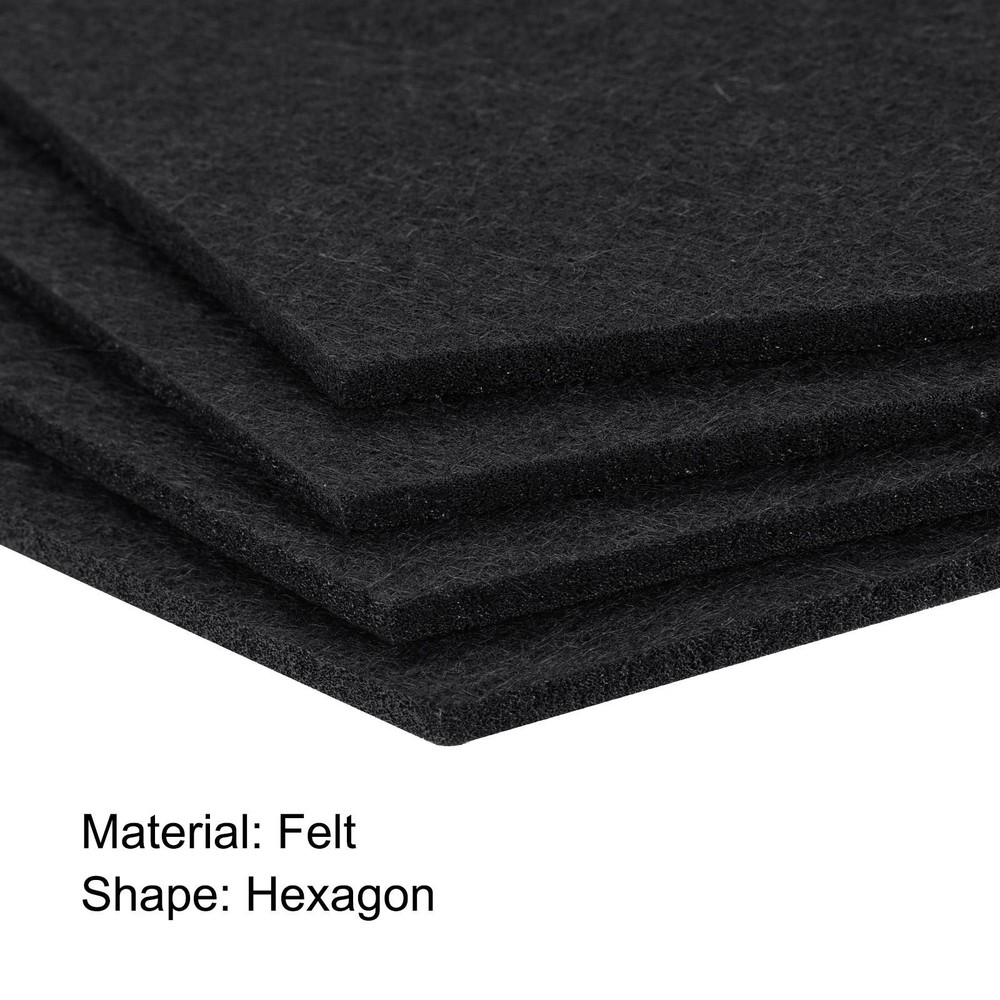Felt coasters 9pcs hexagonal pads coasters, black