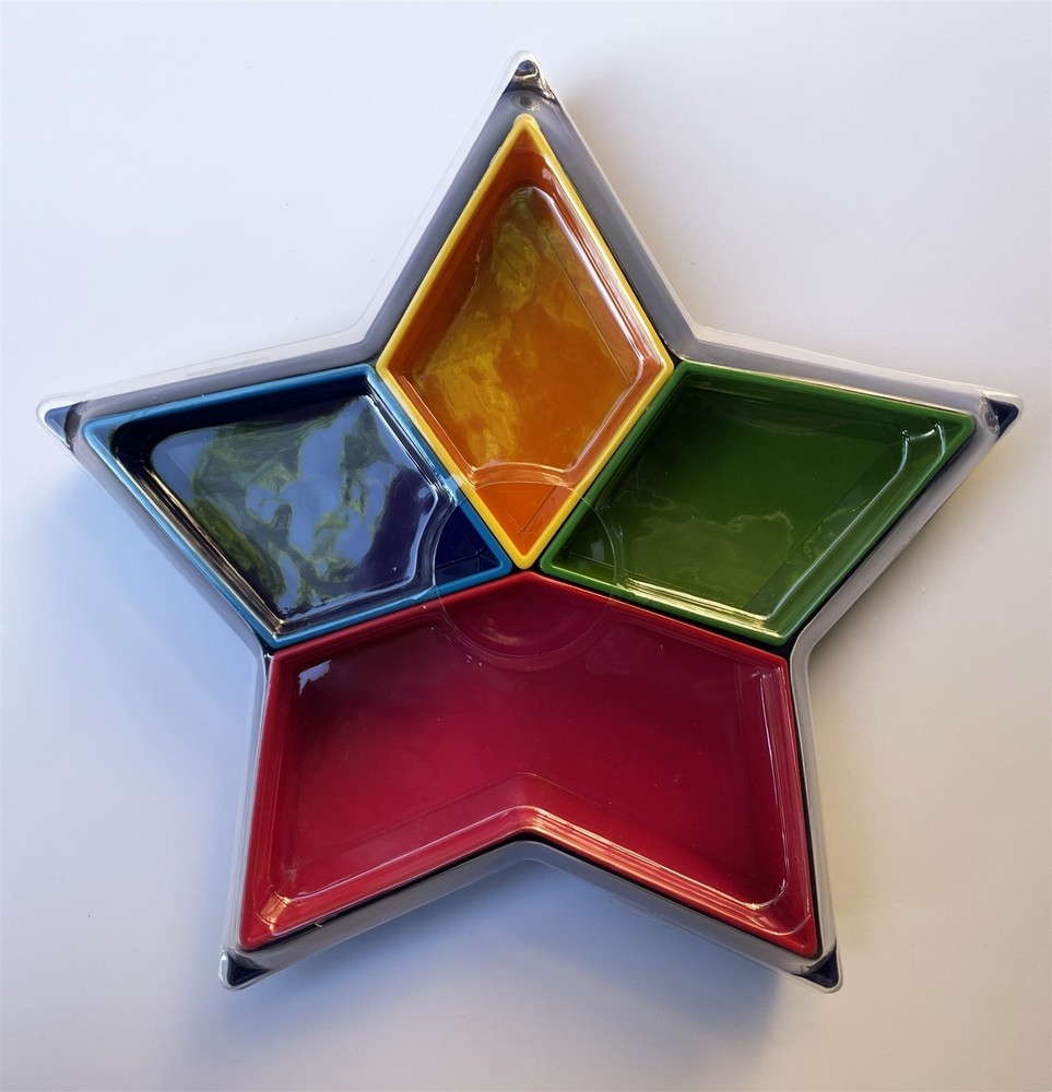 Rare Target 2013 Holiday JOY Collection 11" Mod Star 4-Section Server Tray