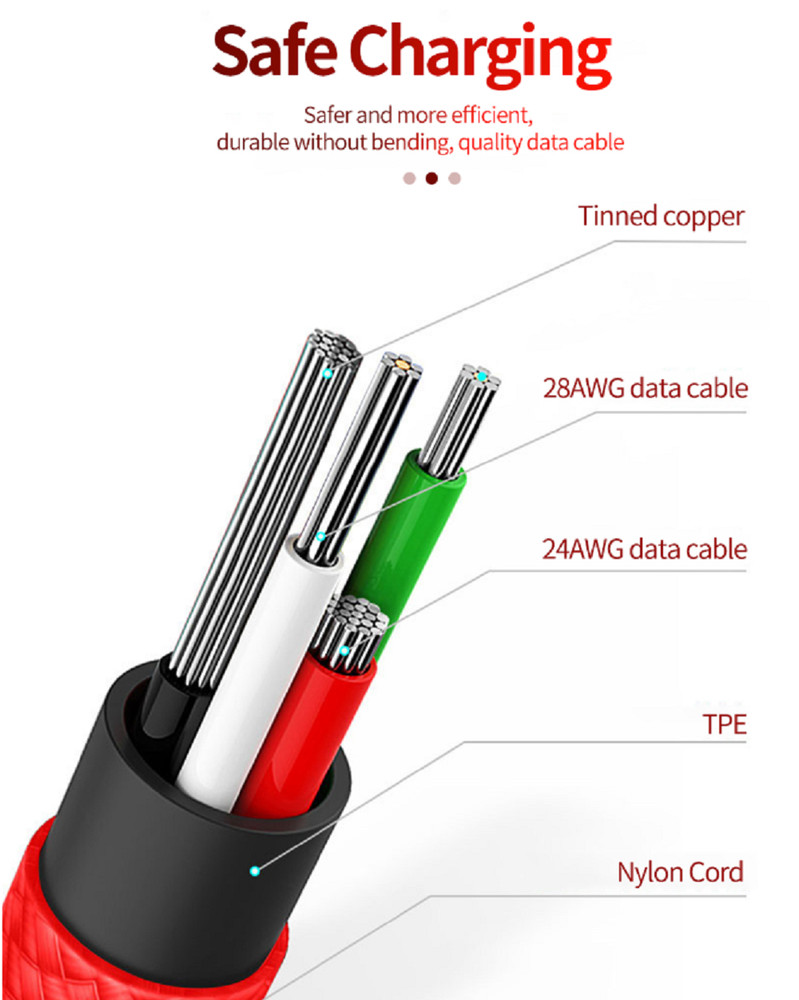 3/6/10FT 90 Degree Braided For iPhone USB Charger Fast Charging Data Sync Cable