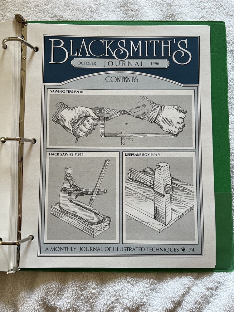 Blacksmith's Journal 1996 Complete Year Illustrated Techniques Set