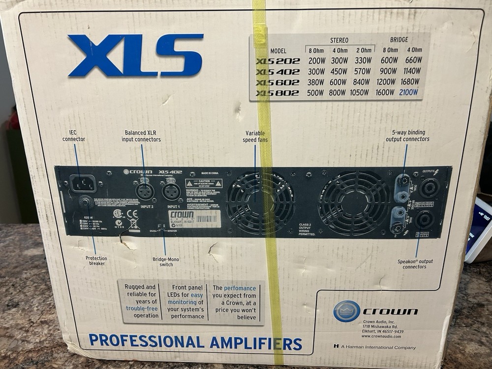 Crown Professional Amplifier XLS