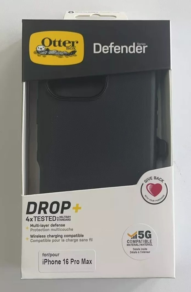 Otterbox Defender Series Pro for iPhone 16 Pro Max MagSafe Case Black