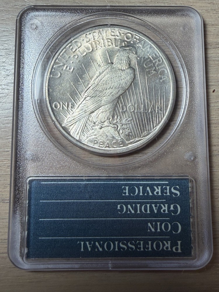 1925 Peace Silver Dollar PCGS Rattler MS65