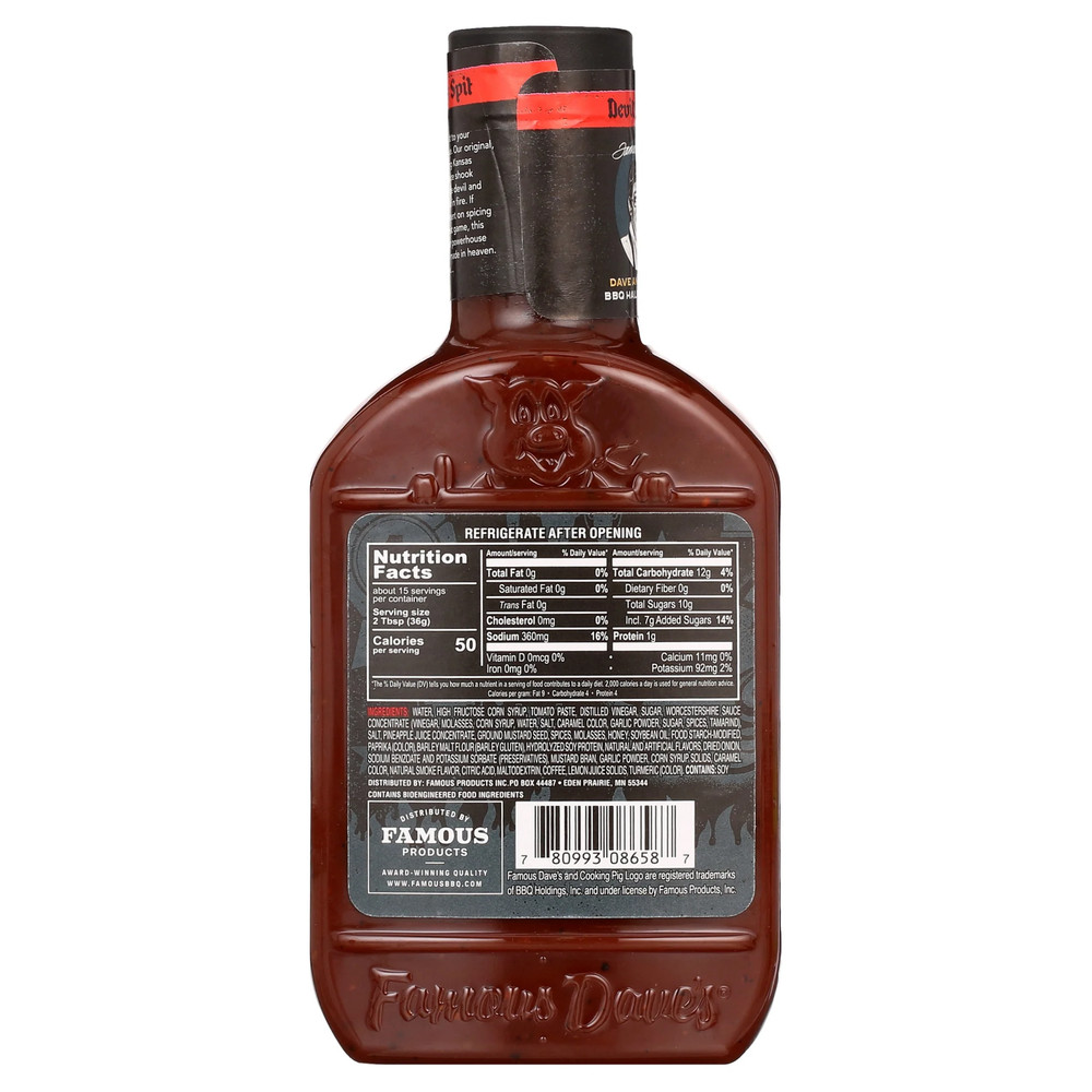 (4 Pack) Devil'S Spit BBQ Sauce, 19 Oz