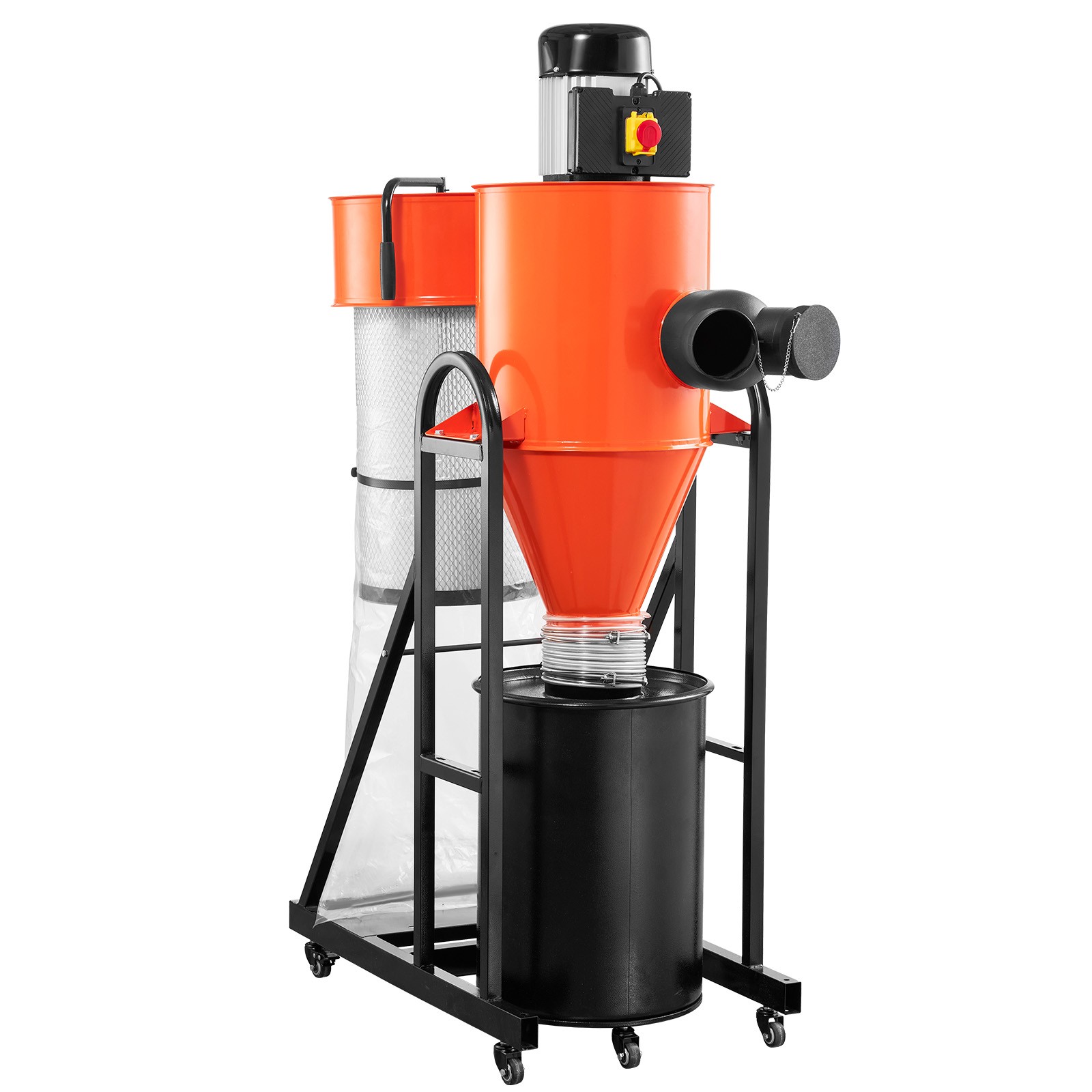 Uimoso 1.5HP Dust Collector with 763 CFM and 3400 RPM Vortex Cone System