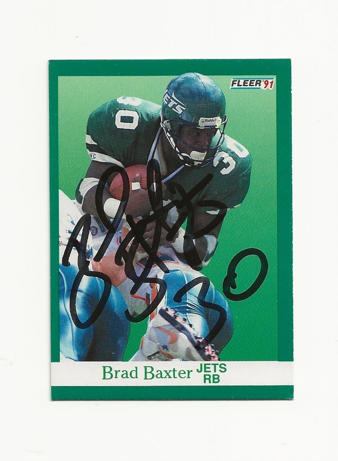 BRAD    BAXTER     JETS     AUTOGRAPHED    CARD