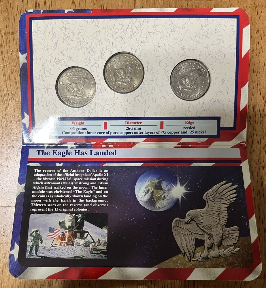 FIRST YEAR ALL MINT SET 1979 SUSAN B ANTHONY DOLLARS SET