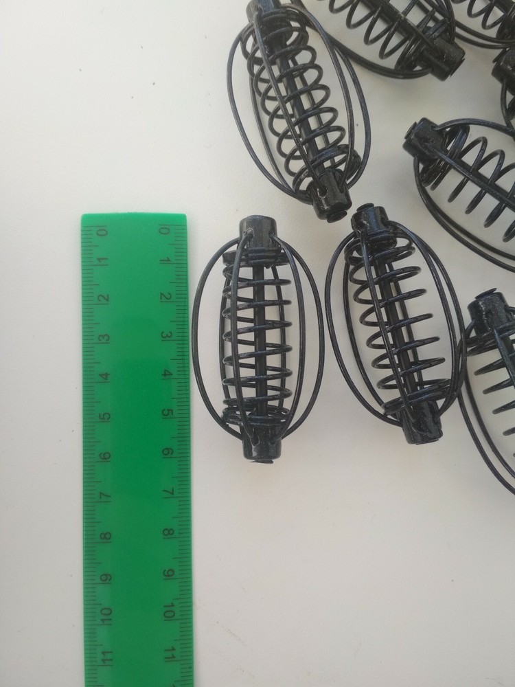 10 pcs spring coil inline method carp fishing feeder