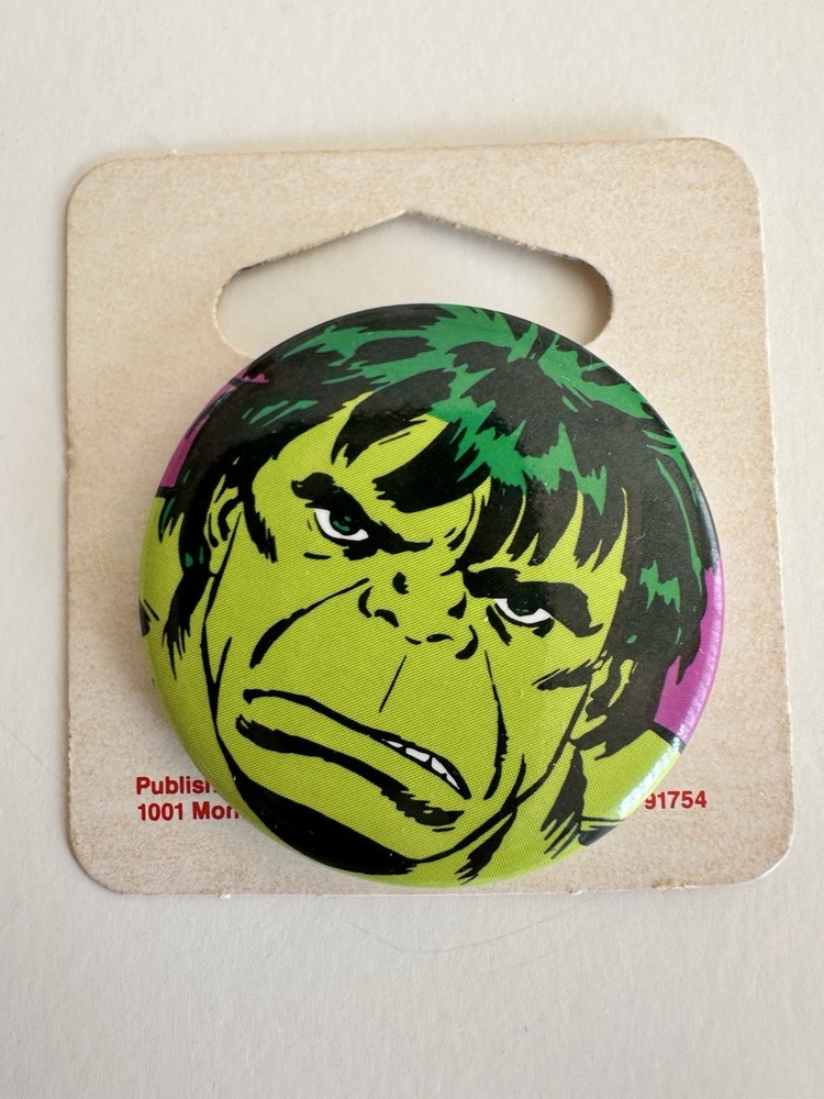 The Incredible Hulk Vintage Button 1.5”