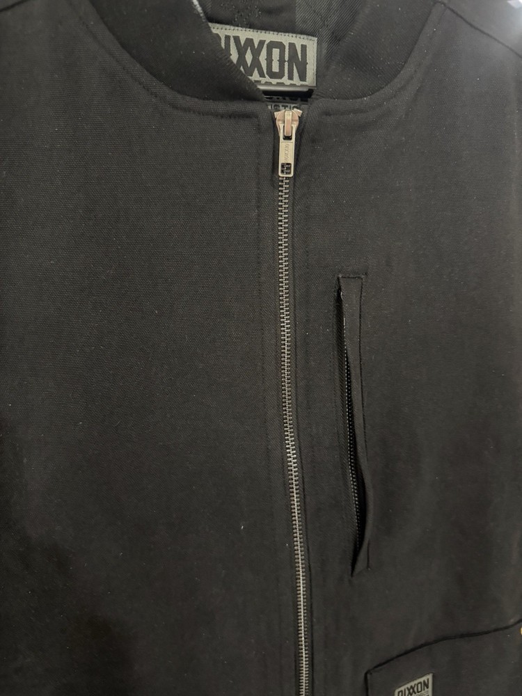 Dixxon Workforce Black Zip-Up Work Vest with Quilted Lining