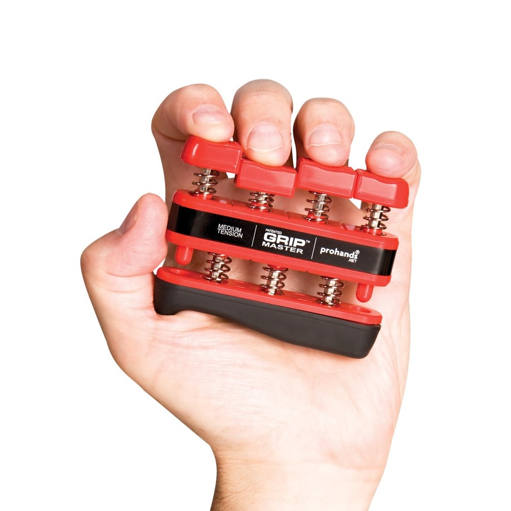 Prohands Gripmaster Hand Exerciser, 7 lb (Medium Tension), Red -