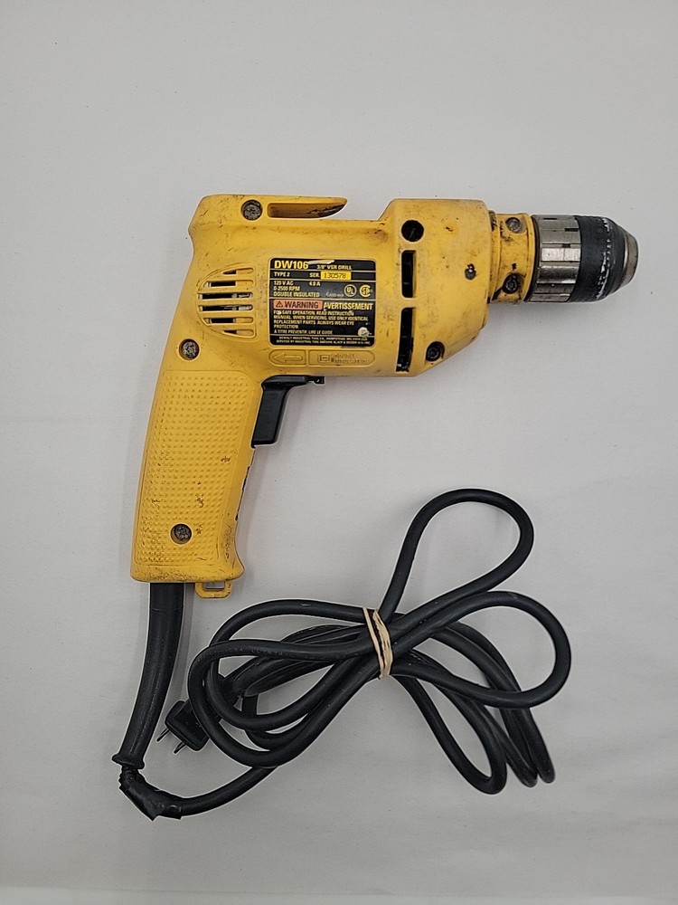 DeWalt DW106 VSR Corded 3/8" Variable Speed Heavy Duty Drill - Tested
