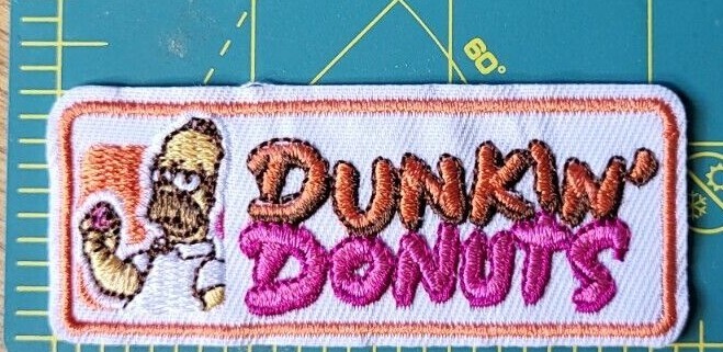 The Simpsons Homer Simpson Dunkin' Donuts Patch 3 1/8 inches