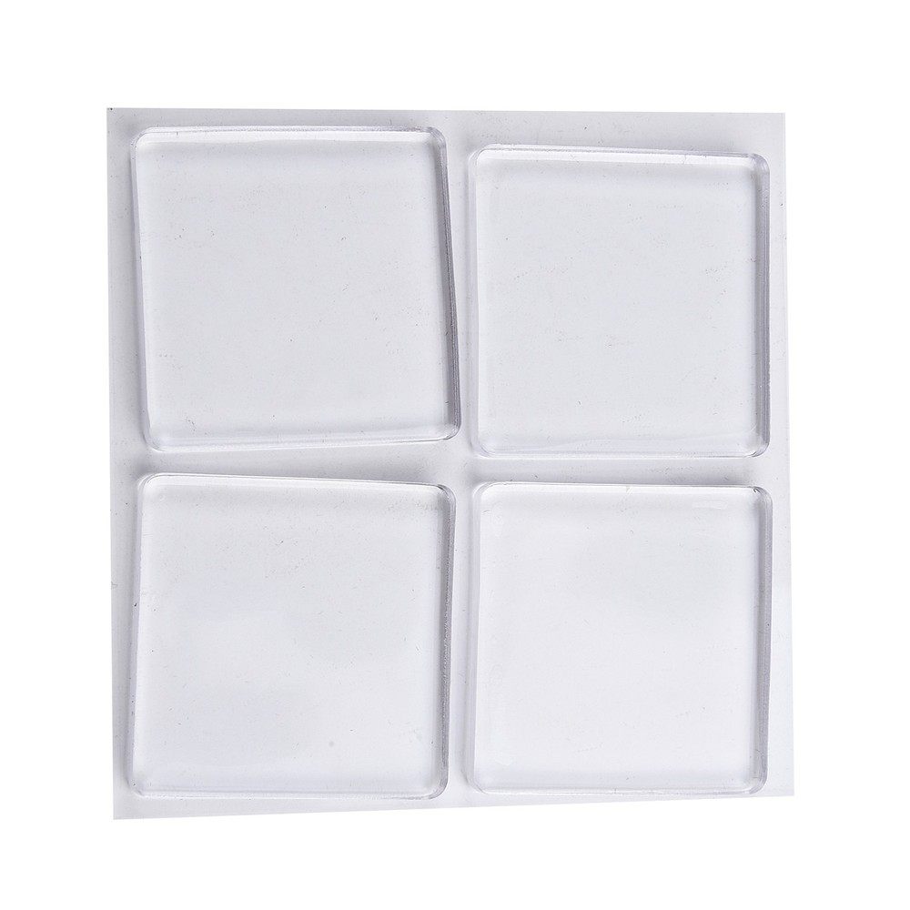 Washing Machine Pad Mat Set Transparent Silicone 4pcs for Shock Absorption