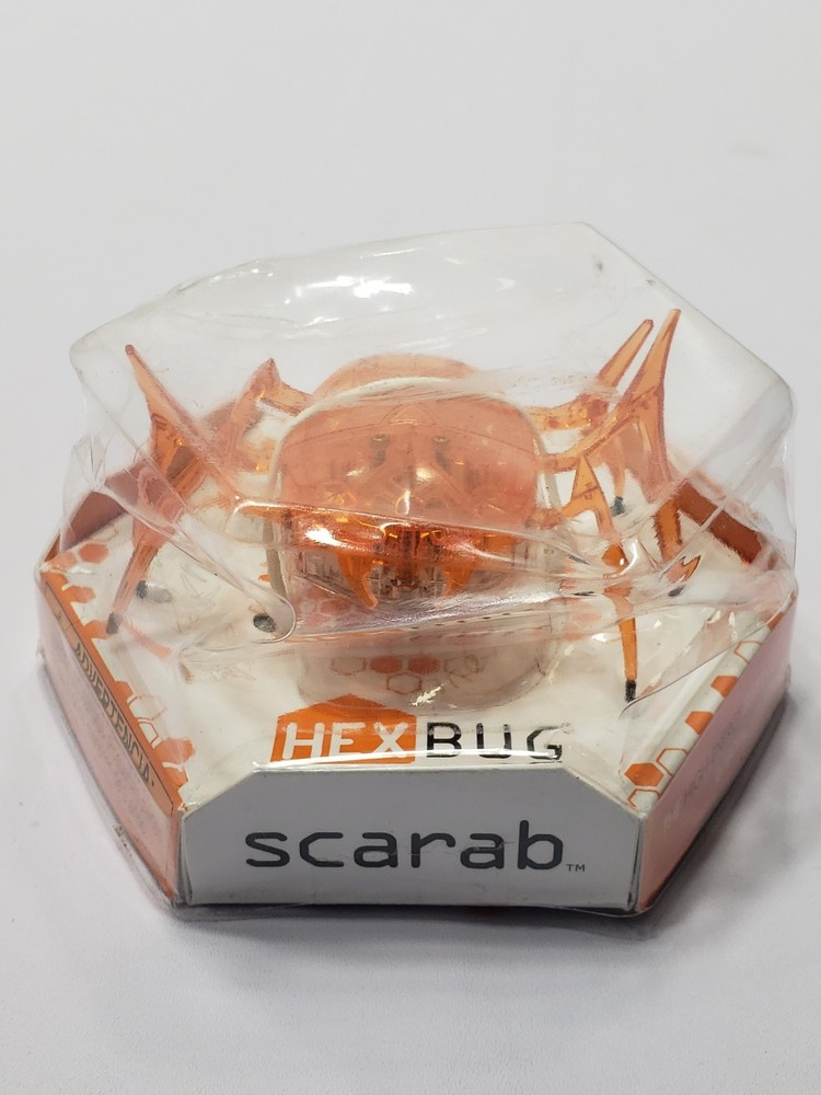 2017 HEXBUG Scarab Orange Micro Robotic Creature NEW Sealed Hex Case 19182BB