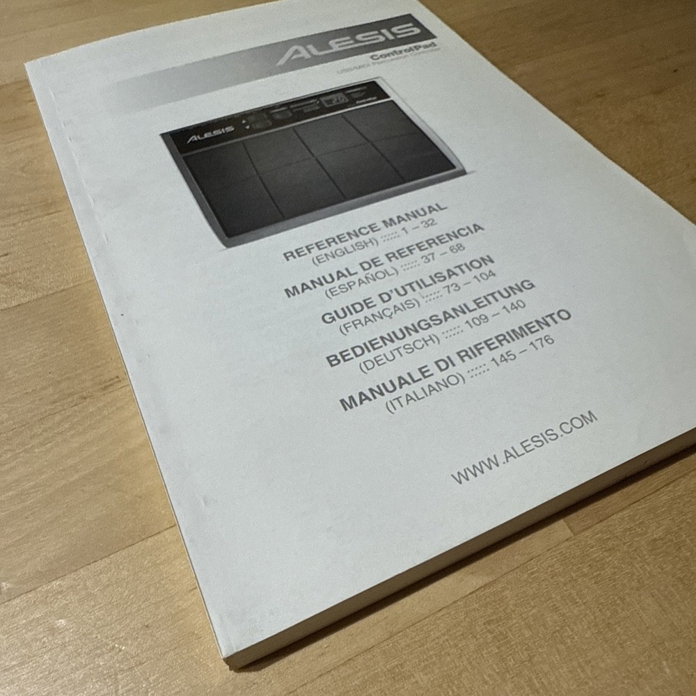 REFERENCE MANUAL only ALESIS Control Board USB/MIDI Percussion Controller