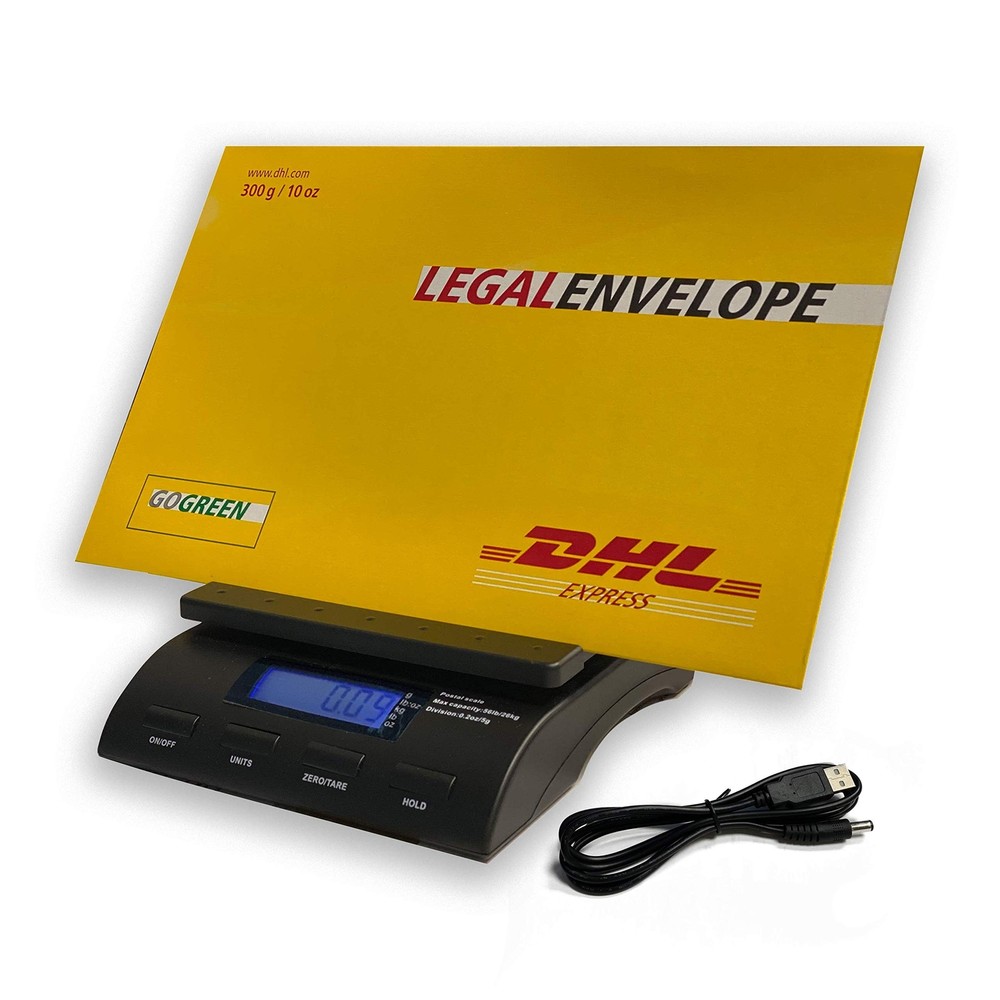 Digital 50 lb x 0.2 oz Postal Table Shipping Mail Scale with Large Display, E...