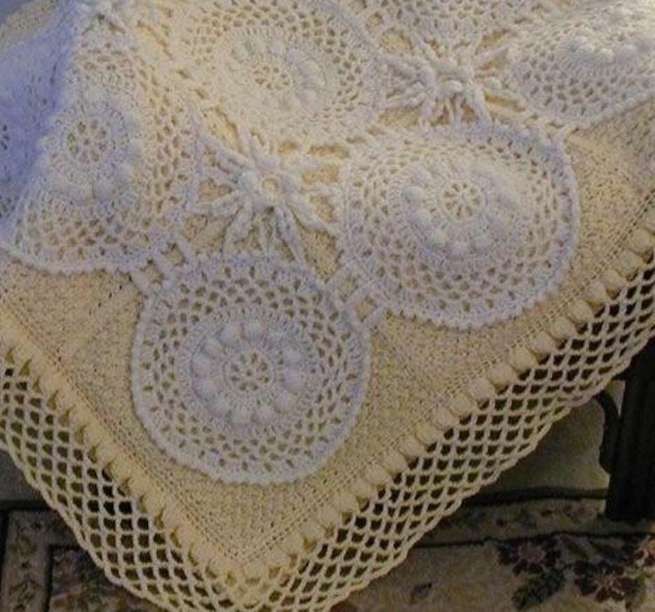 Paneled Lace Afghan Pattern
